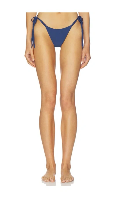Pq Mila Tie Side Bikini Bottom In Navy