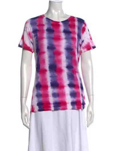 Pre-owned Prabal Gurung Tie-dye Print Crew Neck T-shirt In Pink