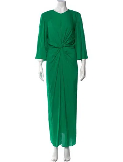 Pre-owned Prabal Gurung V-neck Long Dress W/ Tags In Green