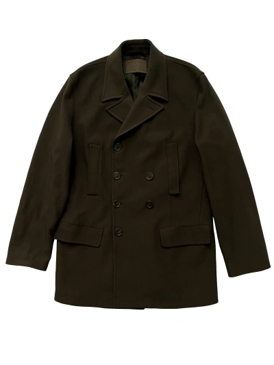 Pre-owned Prada 1990's  Brown Peacoat Heavy Coat