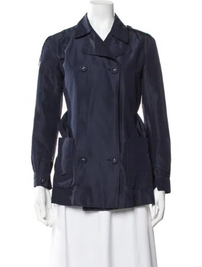 Pre-owned Prada 2012 Silk Jacket In Blue