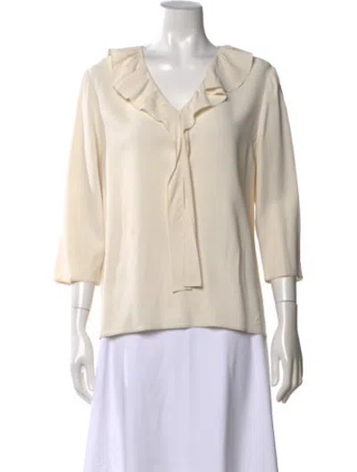 Pre-owned Prada 2016 Acetate Blouse In Neutrals