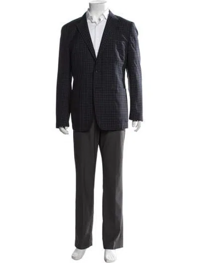 Pre-owned Prada 2017 Virgin Wool Blazer In Blue