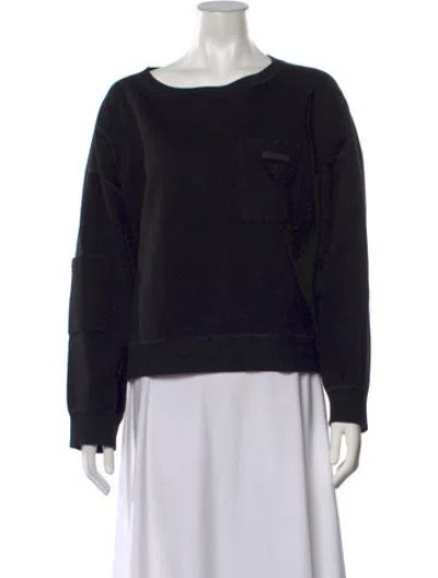 Pre-owned Prada 2021 Crew Neck Sweatshirt In Black