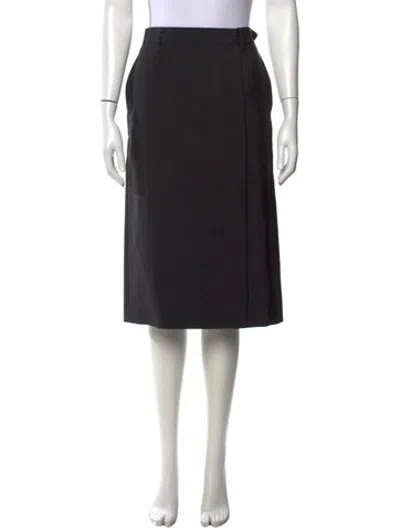 Pre-owned Prada 2022 Midi Length Skirt W/ Tags In Black
