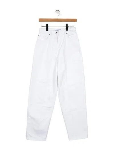 Pre-owned Prada 2022 Straight Leg Jeans In White