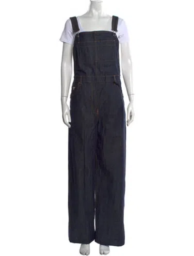 Pre-owned Prada 2024 Square Neckline Overalls W/ Tags In Blue