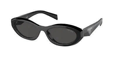 Pre-owned Prada 26zsf Sunglasses 16k08z Black 100% Authentic In Gray