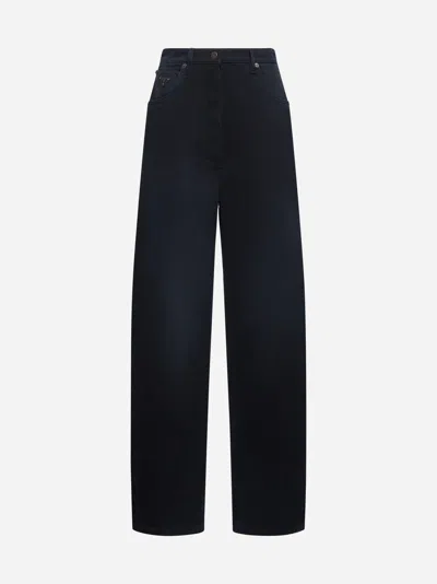 Prada Black Denim Wide Leg Jeans