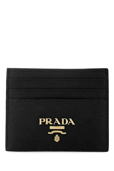 Prada Black Leather Card Holder