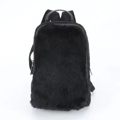 Pre-owned Prada Black Leather Nylon Backpack ()