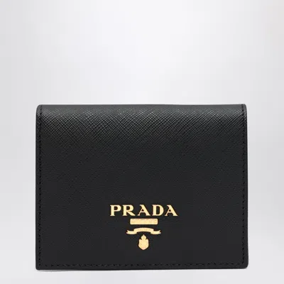 Prada Black Saffiano Leather Mini Wallet