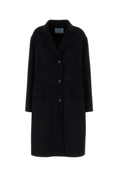 Prada Black Wool Blend Jacket For Women