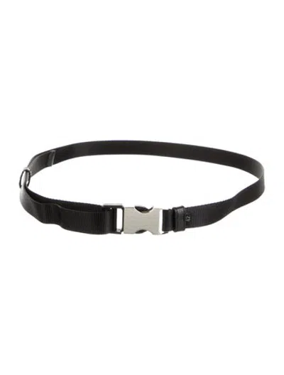 Pre-owned Prada Canvas Belt In Black