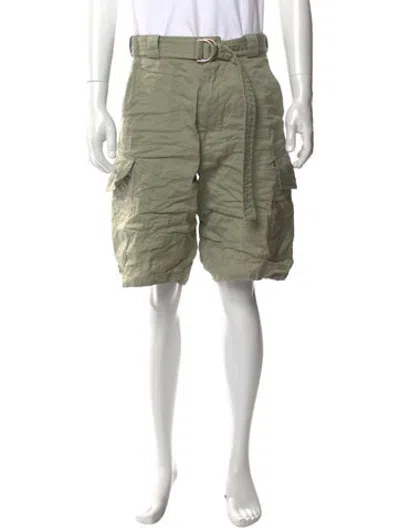 Pre-owned Prada Cargo Shorts In Green