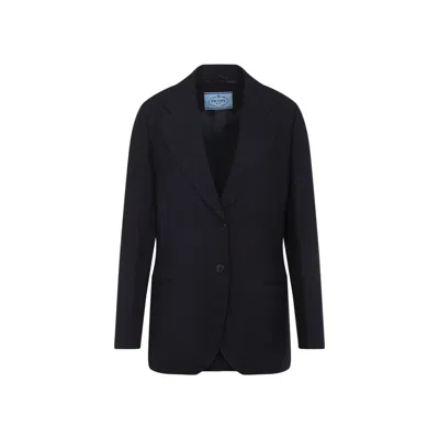 Prada Dark Blue Wool Blazer
