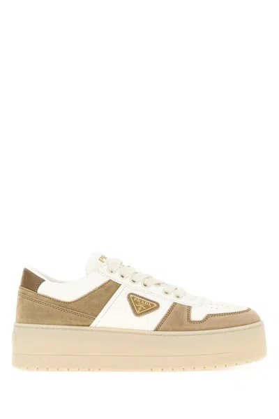 Prada Downtown Bold Sneaker With 4 Cm Platform In Multicoloured