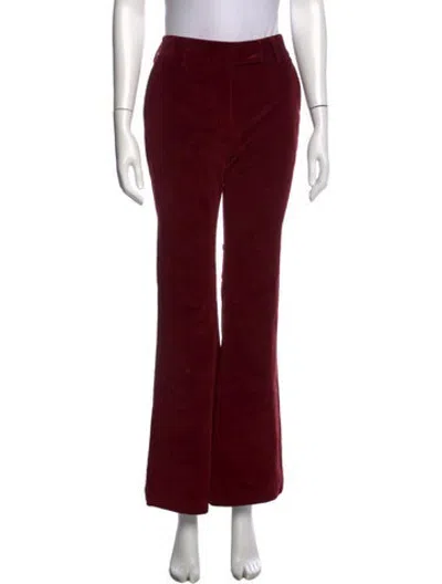 Pre-owned Prada Flared Pants In Red