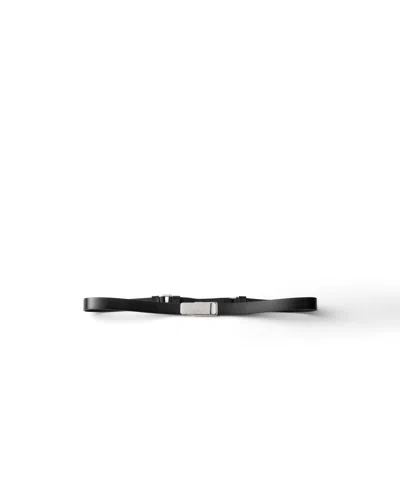 Prada Leather Belt In Black