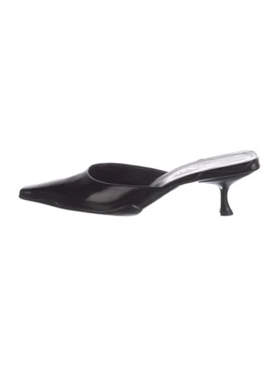 Pre-owned Prada Leather Mules In Black