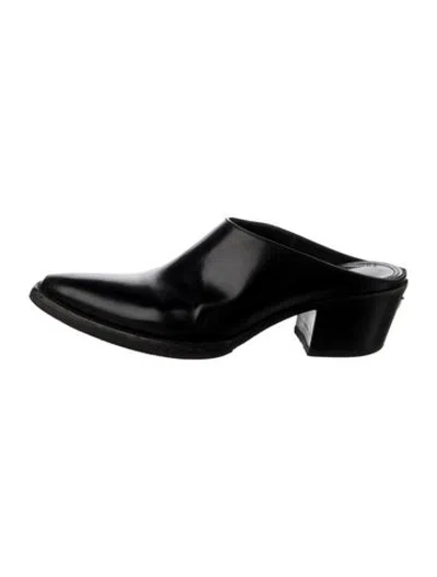 Pre-owned Prada Leather Mules In Black