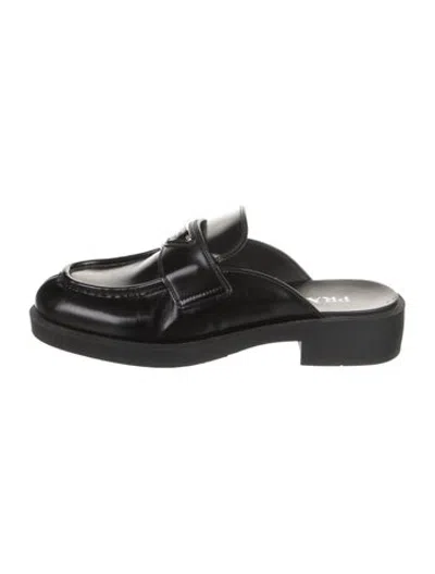 Pre-owned Prada Leather Mules In Black