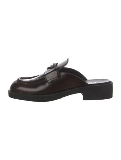 Pre-owned Prada Leather Mules In Black