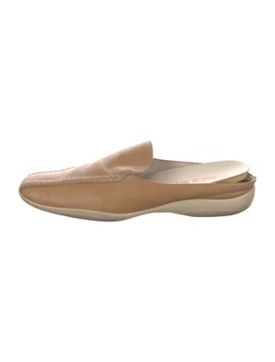 Pre-owned Prada Leather Mules In Brown