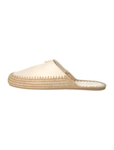 Pre-owned Prada Leather Mules In Neutrals