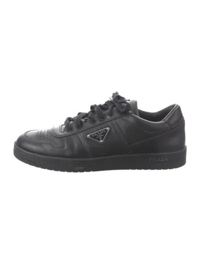 Pre-owned Prada Leather Oxfords In Black