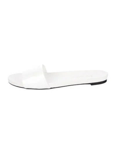 Pre-owned Prada Leather Slides In White
