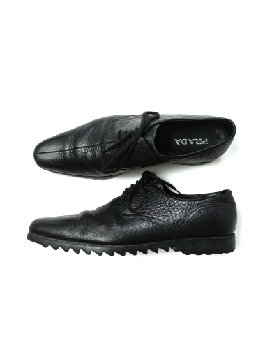 Pre-owned Prada Leather Toe Shoes In Black