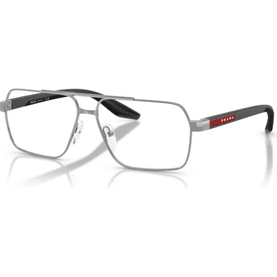 Prada Linea Rossa 59mm Rectangle Optical Glasses In Multi