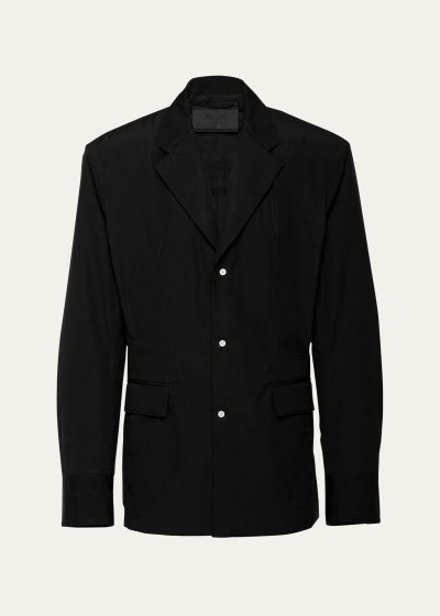 Prada Men's Poplin 3-button Sport Coat In Black