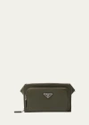 Prada Men's Saffiano Belt Bag In Green