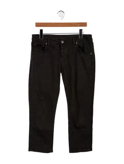 Pre-owned Prada Mid-rise Straight Leg Jeans In Black