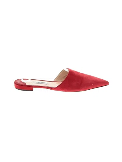 Pre-owned Prada Mule/clog In Red