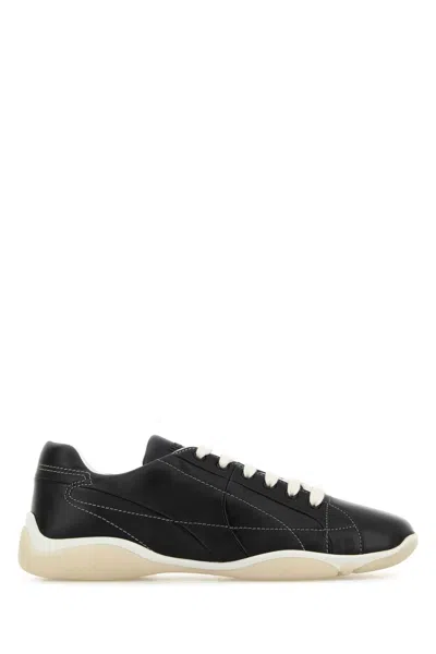 Prada Nappa Leather Sneaker In Black