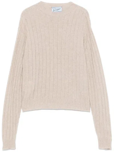 Prada Nude Cashmere Sweater In Beige
