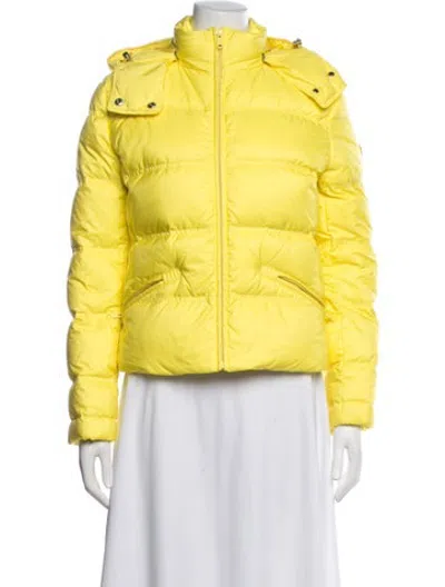 Pre-owned Prada Nylon Down Jacket In Yellow