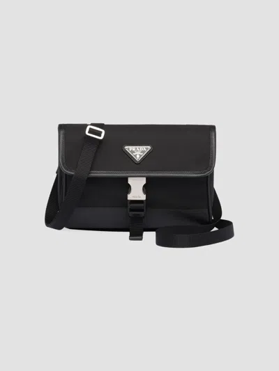 Prada Re-nylon And Saffiano Leather Smartphone Case In Black