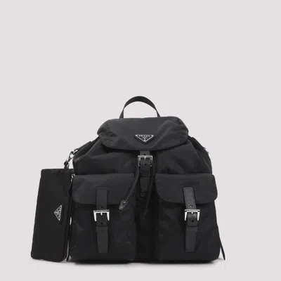 Prada Re-nylon Backpack In Black