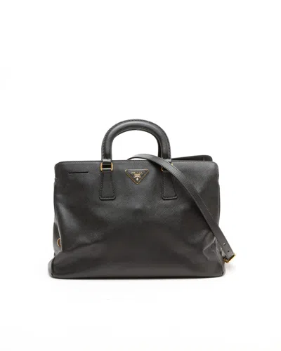 Prada Saffiano Lux Galleria Bag In Black