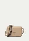 Prada Small Logo Soft Leather Shoulder Bag In F02yp Sabbia N