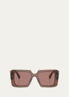 Prada Square Acetate Sunglasses In Lite Brown