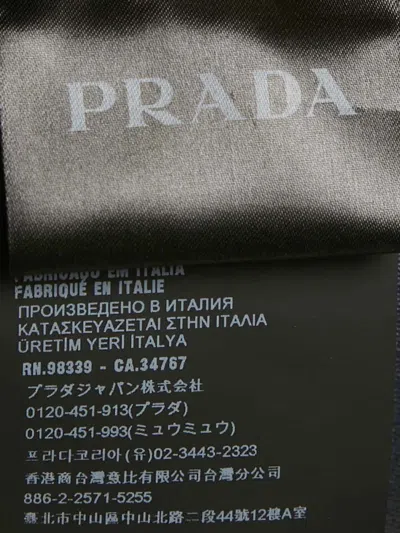 Pre-owned Prada Striped Silk Bowling Shirt In Blue