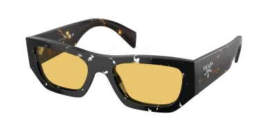 Pre-owned Prada Sunglasses Pr A01s 15o10c Havana Yellow Men Women 53mm