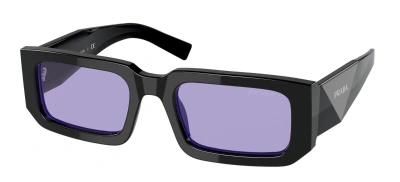 Pre-owned Prada Symbole Pr 06ys Black/violet (02z-01o) Sunglasses In Purple