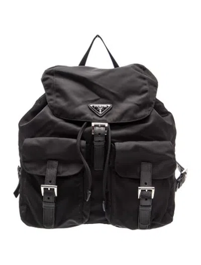 Pre-owned Prada Tessuto Nylon Backpack In Black