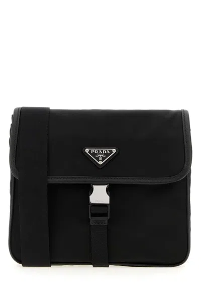 Prada Tessuto+pelle In Black